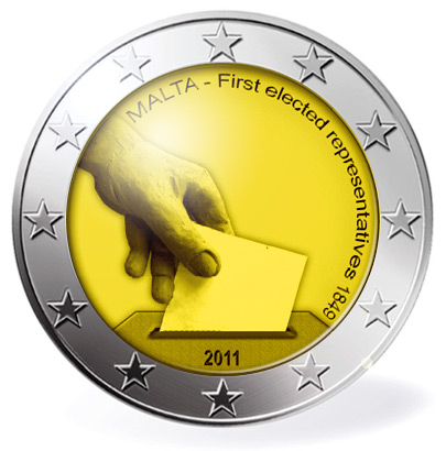 Malta &ndash; First elected representatives 1849 2 euro