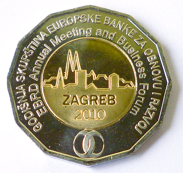 25 Kuna Chorvatsko Croatia 2010 EBRD Annual Meeting and Business Forum