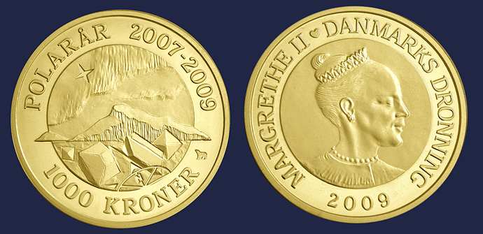 Dánská pamětní mince Northern Lights