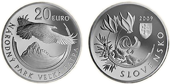 Slovensko Slovakia 20 euro 2009 Národný park Veľká National Park Slovensko Slovakia 20 euro 2009 Národný park Veľká Fatra National Park