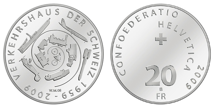 commemorative coin: 50 years of the Swiss Museum of Transport commemorative coin: 50 years of the Swiss Museum of Transport