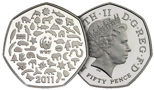 The 2011 WWF 50p BU Coin 